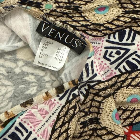 Venus Animal Print Halter Top Open Back Maxi Dress Resort Vacation Size Small - Picture 3 of 3